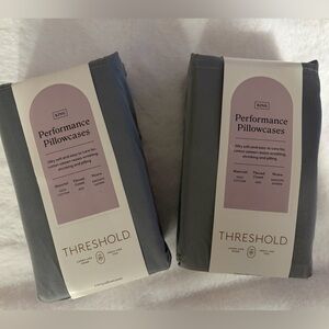NWT 2 sets of 2pk Threshold King Performance Pillowcases in Gray!!